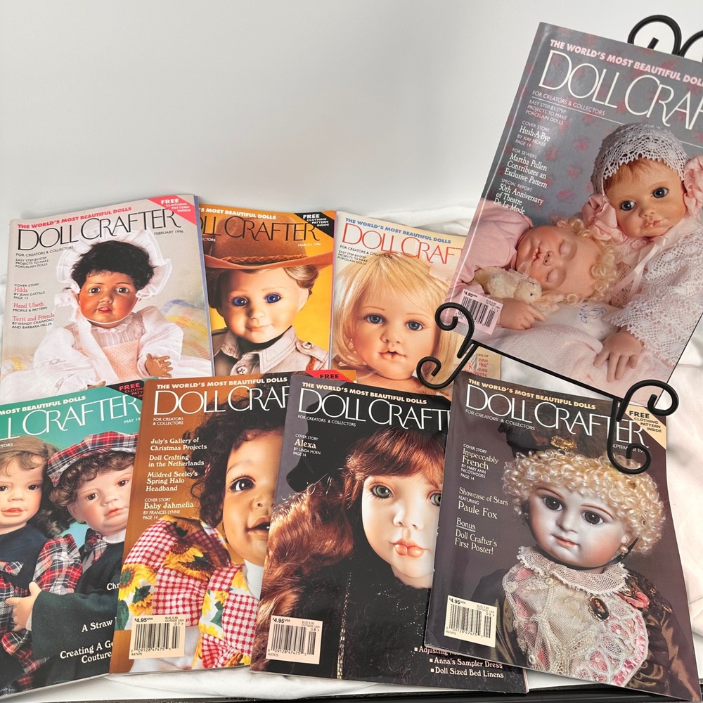 Doll Crafter Magazine 1996/ 9 Issues Porcelain Doll Patterns 90's Vintage Crafts